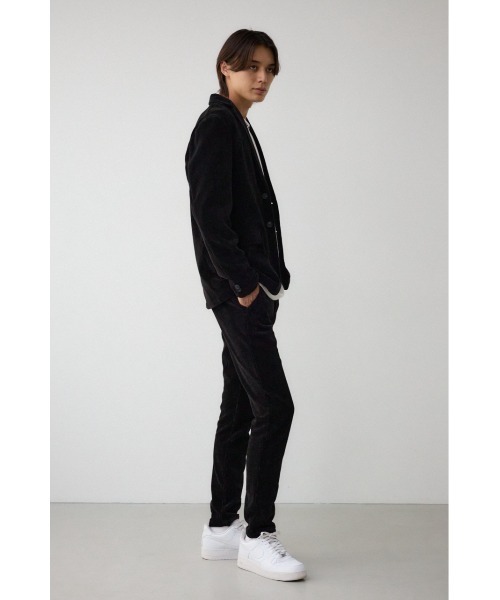AZUL by moussy(アズールバイマウジー)の「ベロアコーデュロイステイサムパンツ(スラックス・メンズ・ブラック/グレー・LARGE/MEDIUM)」の5枚目の写真