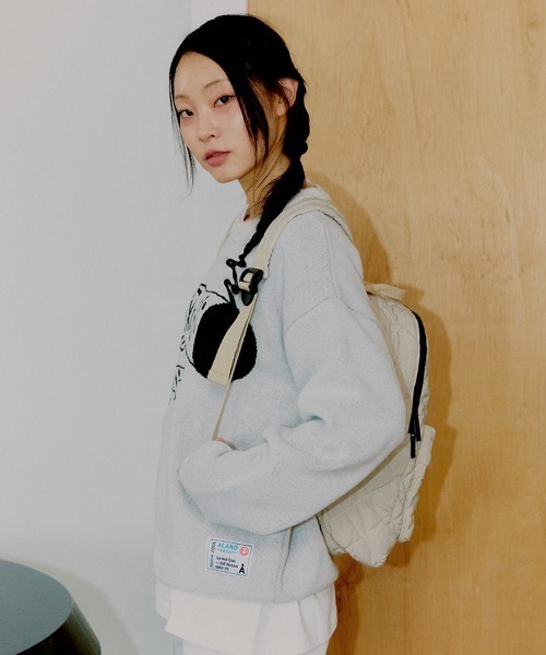 ALAND（エーランド）の「【UNISEX】ALAND／キルティングバック（バックパック/リュック・レディース・ベージュ/ブラック・FREE）」の11枚目の写真