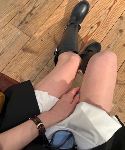 StyleSea（スタイルシー）の「サイドベルト付きロングブーツ（ブーツ・レディース・ブラウン/ブラック・23cm/25cm/24.5cm/24cm/23.5cm）」の17枚目の写真
