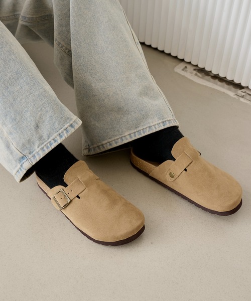 UNE MANSION(ユヌマンション)の「ボストンスウェードスリッパ(サンダル・レディース・ブラウン/ブラック/ベージュ・24.0cm/23.0cm/25.0cm)」の10枚目の写真