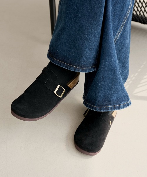 UNE MANSION(ユヌマンション)の「ボストンスウェードスリッパ(サンダル・レディース・ブラウン/ブラック/ベージュ・24.0cm/23.0cm/25.0cm)」の21枚目の写真