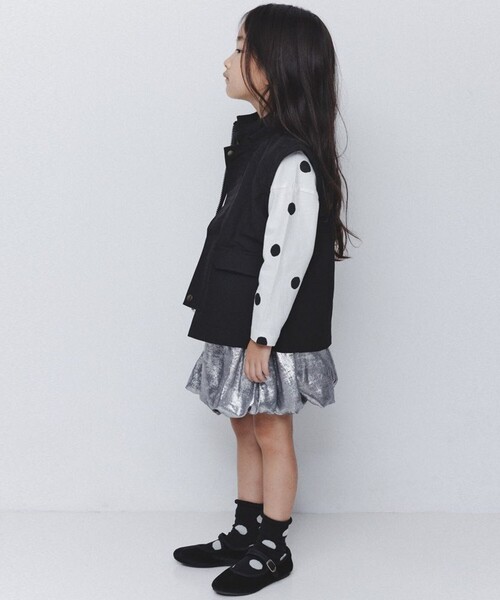 BRANSHES（ブランシェス）の「【b.+A 】金子綾/バルーンスカート（スカート・キッズ・ブラック/シルバー・XL/S/L/M）」の11枚目の写真