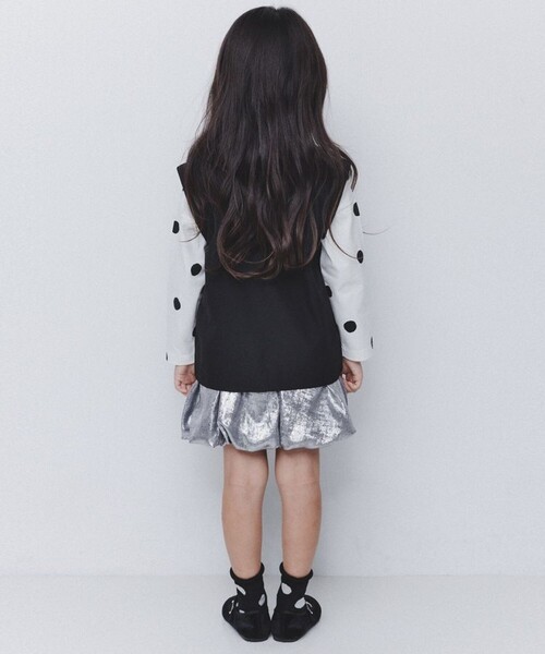 BRANSHES（ブランシェス）の「【b.+A 】金子綾/バルーンスカート（スカート・キッズ・ブラック/シルバー・XL/S/L/M）」の12枚目の写真
