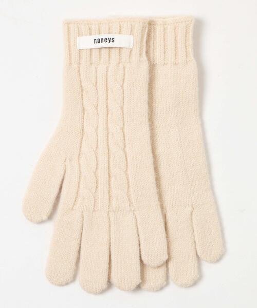 WEGO(ウィゴー)の「WEGO/ケーブル編みグローブ(手袋・レディース・ブラック/ライトピンク/ライトベージュ/レッド/グレー・FREE)」の12枚目の写真