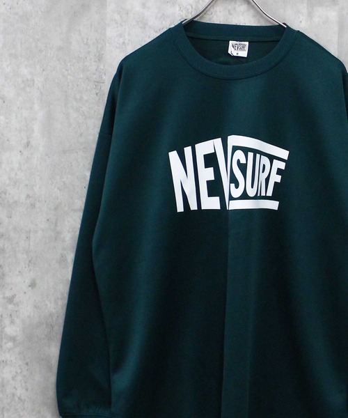 NEV(ネブ)の「NEV ダブルフェイス ダンボールニット スウェット(スウェット・メンズ・ブラック/オレンジ/ネイビー/ブラック系/グリーン/ベージュ系/グレイッシュベージュ・L/M/XL)」の5枚目の写真