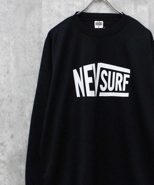 NEV(ネブ)の「NEV ダブルフェイス ダンボールニット スウェット(スウェット・メンズ・ブラック/オレンジ/ネイビー/ブラック系/グリーン/ベージュ系/グレイッシュベージュ・L/M/XL)」の2枚目の写真
