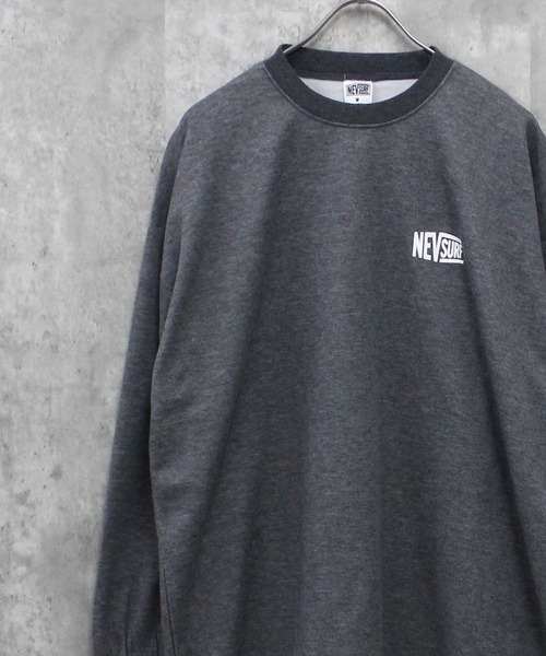 NEV(ネブ)の「NEV ダブルフェイス ダンボールニット スウェット(スウェット・メンズ・ブラック/オレンジ/ネイビー/ブラック系/グリーン/ベージュ系/グレイッシュベージュ・L/M/XL)」の12枚目の写真