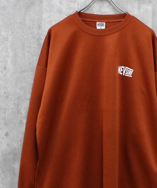 NEV(ネブ)の「NEV ダブルフェイス ダンボールニット スウェット(スウェット・メンズ・ブラック/オレンジ/ネイビー/ブラック系/グリーン/ベージュ系/グレイッシュベージュ・L/M/XL)」の22枚目の写真