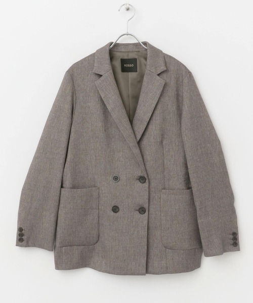 URBAN RESEARCH ROSSO WOMEN(アーバンリサーチ ロッソ)の「ツイードオーバージャケット(その他アウター・レディース・ネイビー/グレー・36/38)」の9枚目の写真