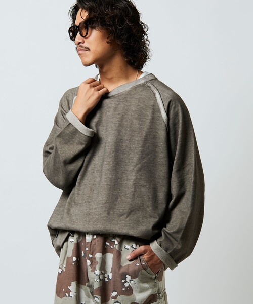 FREAK'S STORE(フリークスストア)の「SCREENSTARS/スクリーンスターズ インサイドアウト クルーネック スウェット ダート加工(スウェット・メンズ・ブラック/ネイビー/チャコールグレー/ライトグレー/ブラウン/マスタード・LARGE/MEDIUM)」の20枚目の写真