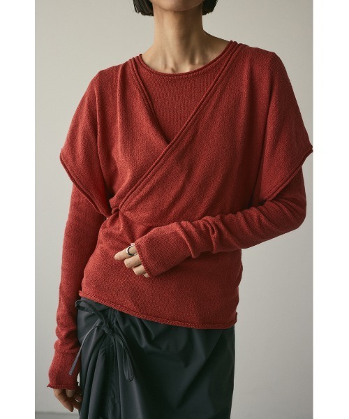 【セール】カシュクールベストセットニット（ニット/セーター）｜STYLEMIXER（スタイルミキサー） 7,700円