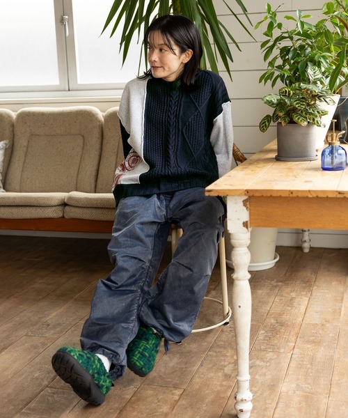 niko and...（ニコアンド）の「リメイク風ドッキングプルオーバー（ニット/セーター・レディース・グレー/チャコール/アイボリー・LARGE/MEDIUM）」の6枚目の写真