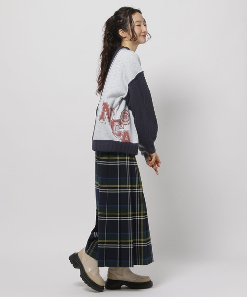 niko and...（ニコアンド）の「リメイク風ドッキングプルオーバー（ニット/セーター・レディース・グレー/チャコール/アイボリー・LARGE/MEDIUM）」の17枚目の写真