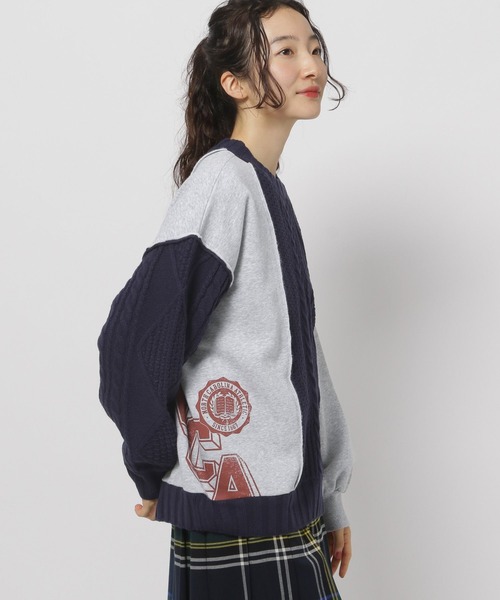 niko and...（ニコアンド）の「リメイク風ドッキングプルオーバー（ニット/セーター・レディース・グレー/チャコール/アイボリー・LARGE/MEDIUM）」の20枚目の写真