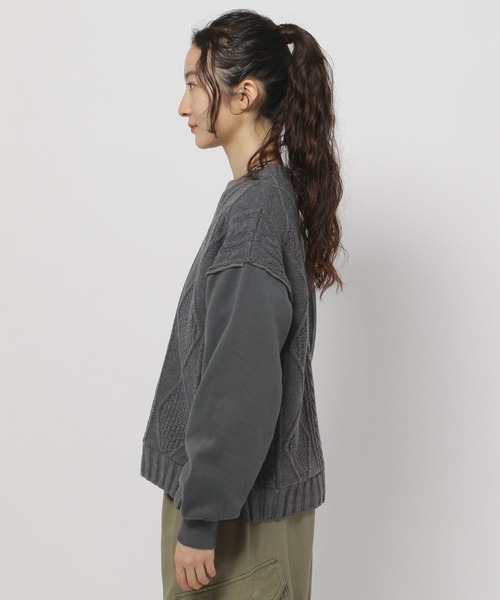 セール】リメイク風ドッキングプルオーバー（ニット/セーター）｜niko