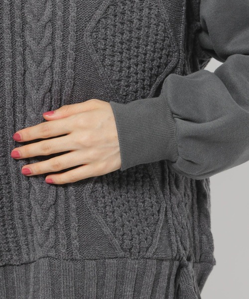 セール】リメイク風ドッキングプルオーバー（ニット/セーター）｜niko