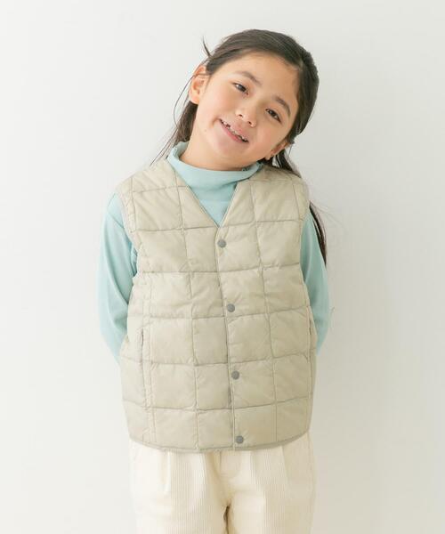 TAION(タイオン)の「TAION V-NECK BUTTON DOWN VEST(KIDS)(その他アウター・キッズ・ライトグレー/ベージュ/ブラック・140/130/120/110)」の3枚目の写真