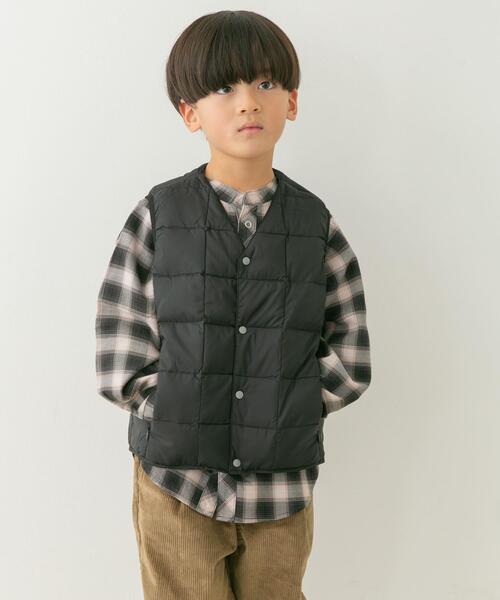 TAION(タイオン)の「TAION V-NECK BUTTON DOWN VEST(KIDS)(その他アウター・キッズ・ライトグレー/ベージュ/ブラック・140/130/120/110)」の6枚目の写真