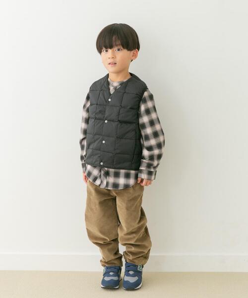 TAION(タイオン)の「TAION V-NECK BUTTON DOWN VEST(KIDS)(その他アウター・キッズ・ライトグレー/ベージュ/ブラック・140/130/120/110)」の5枚目の写真