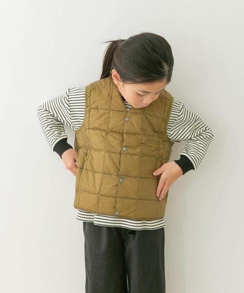 TAION(タイオン)の「TAION V-NECK BUTTON DOWN VEST(KIDS)(その他アウター・キッズ・ライトグレー/ベージュ/ブラック・140/130/120/110)」の11枚目の写真