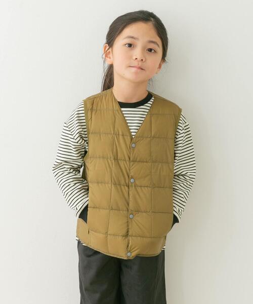 TAION(タイオン)の「TAION V-NECK BUTTON DOWN VEST(KIDS)(その他アウター・キッズ・ライトグレー/ベージュ/ブラック・140/130/120/110)」の12枚目の写真
