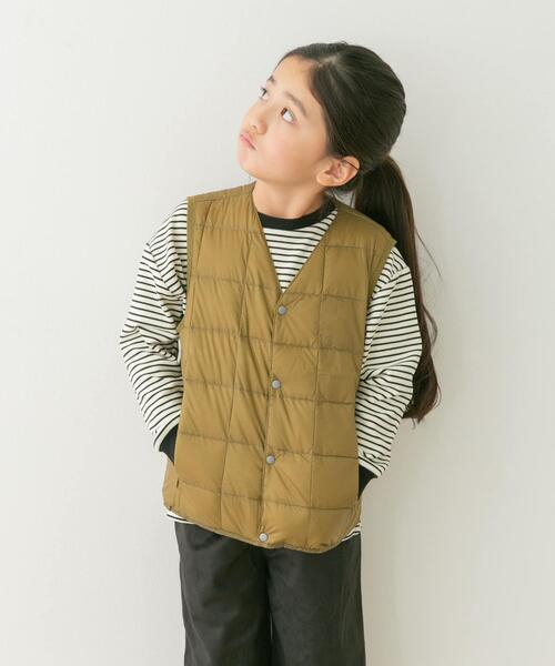 TAION(タイオン)の「TAION V-NECK BUTTON DOWN VEST(KIDS)(その他アウター・キッズ・ライトグレー/ベージュ/ブラック・140/130/120/110)」の13枚目の写真