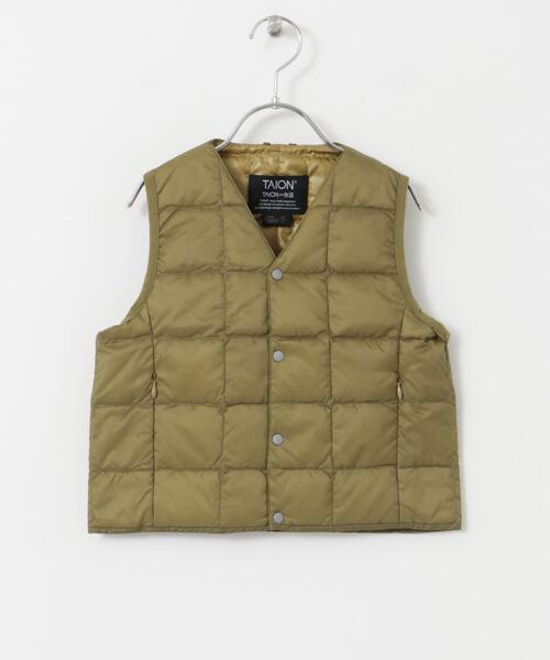 TAION(タイオン)の「TAION V-NECK BUTTON DOWN VEST(KIDS)(その他アウター・キッズ・ライトグレー/ベージュ/ブラック・140/130/120/110)」の17枚目の写真