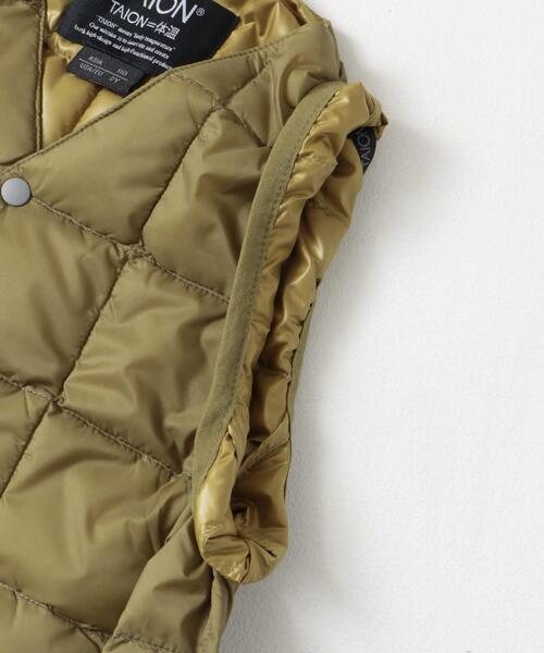 TAION(タイオン)の「TAION V-NECK BUTTON DOWN VEST(KIDS)(その他アウター・キッズ・ライトグレー/ベージュ/ブラック・140/130/120/110)」の18枚目の写真