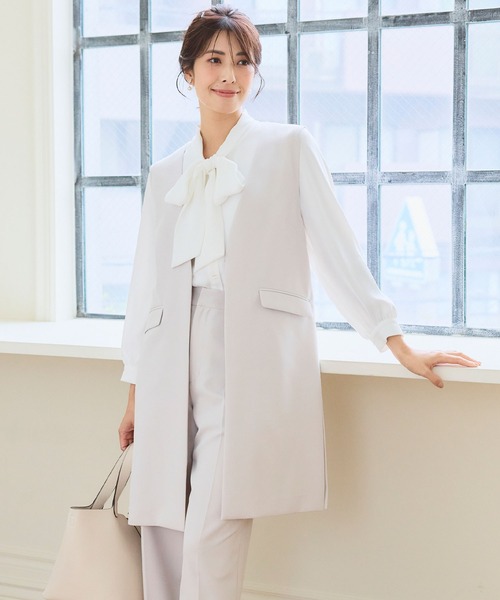 CROSS FUNCTION（クロスファンクション）の「《洗える・ストレッチ・シワになりにくい》正解 ロングジレ【CF/クロスファンクション】（ベスト・レディース・ブラック/ライトグレー/ベージュ/ネイビー・7号/9号/11号/13号/15号）」の22枚目の写真