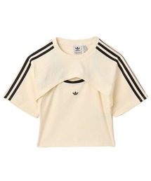 Tシャツ・カットソー ADIDAS Ribbon Cut-Out Cropped Top 5FT2094 Tシャツ/カットソー タンクトップ」に該当するadidas