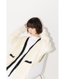 SETENS（セテンス）の「【ZOZO限定発売】【SETENS/セテンス】ブークレーバイカラーニットカーディガン（カーディガン/ボレロ）」