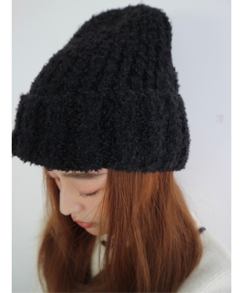 TRUNC(トランクエイティーエイト)の「Soft Knit Beanie(ニットキャップ/ビーニー・レディース・ブラック/ベージュ/グレー・FREE)」の2枚目の写真
