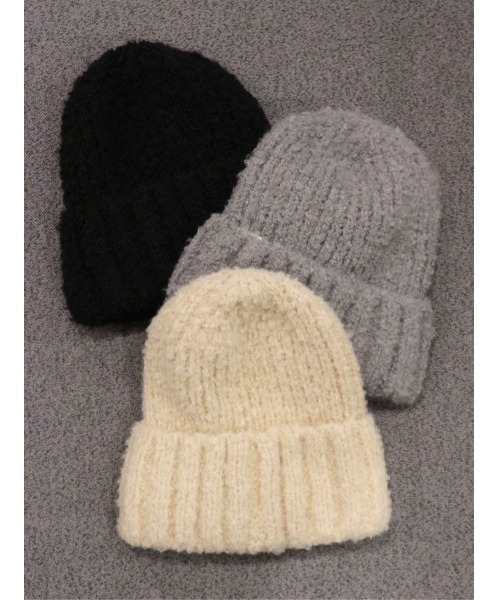 TRUNC(トランクエイティーエイト)の「Soft Knit Beanie(ニットキャップ/ビーニー・レディース・ブラック/ベージュ/グレー・FREE)」の8枚目の写真