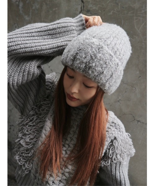 TRUNC(トランクエイティーエイト)の「Soft Knit Beanie(ニットキャップ/ビーニー・レディース・ブラック/ベージュ/グレー・FREE)」の4枚目の写真