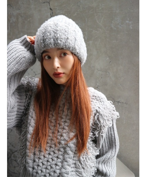 TRUNC(トランクエイティーエイト)の「Soft Knit Beanie(ニットキャップ/ビーニー・レディース・ブラック/ベージュ/グレー・FREE)」の5枚目の写真