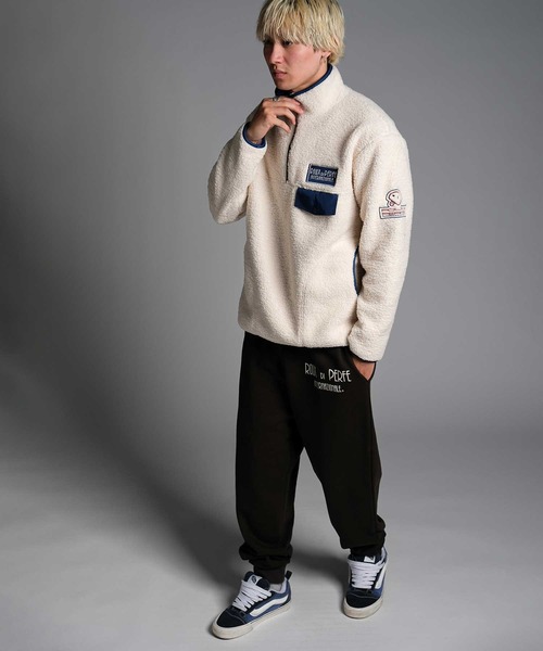 セール】[ROUXDI PERFE ルゥディパフィー]日本製ボアハーフジップ