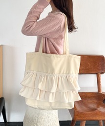 CLEA（クレア）の「【A4サイズ対応】2wayフリルトートバッグ（トートバッグ）」