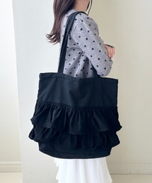 CLEA（クレア）の「【A4サイズ対応】2wayフリルトートバッグ（トートバッグ）」