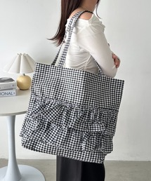 Outfitter lab（アウトフィッターラボ）の「【A4サイズ対応】2wayフリルトートバッグ（トートバッグ）」