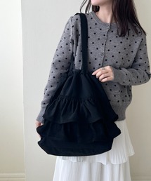 CLEA（クレア）の「【A4サイズ対応】2wayフリルトートバッグ（トートバッグ）」