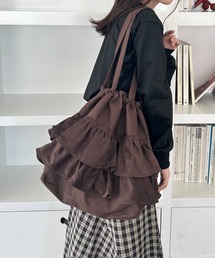 CLEA（クレア）の「【A4サイズ対応】2wayフリルトートバッグ（トートバッグ）」