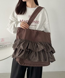 CLEA（クレア）の「【A4サイズ対応】2wayフリルトートバッグ（トートバッグ）」