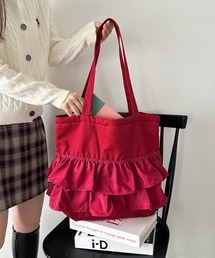 CLEA（クレア）の「【A4サイズ対応】2wayフリルトートバッグ（トートバッグ）」