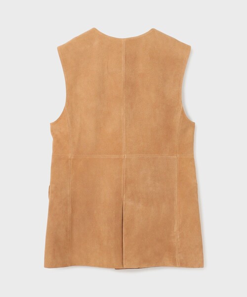 GRACE CONTINENTAL（グレースコンチネンタル）の「ルーズスエードジレジャケット（ノーカラージャケット・レディース・キャメル・36）」の5枚目の写真