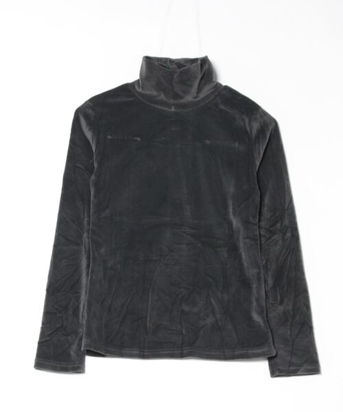 STYLEBLOCK（スタイルブロック）の「ベロア調タートルネックトップス（Tシャツ/カットソー・レディース・ダークグレー/ピンク/ブラック・FREE）」の6枚目の写真