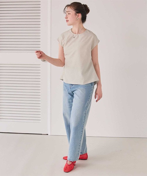 titivate(ティティベイト)の「リネンライクバックリボンフレンチトップス(Tシャツ/カットソー・レディース・サンドベージュ/ホワイト/ライトベージュ/ブラウン系その他・S/M)」の18枚目の写真