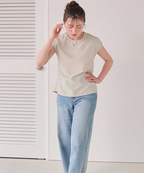 titivate(ティティベイト)の「リネンライクバックリボンフレンチトップス(Tシャツ/カットソー・レディース・サンドベージュ/ホワイト/ライトベージュ/ブラウン系その他・S/M)」の20枚目の写真