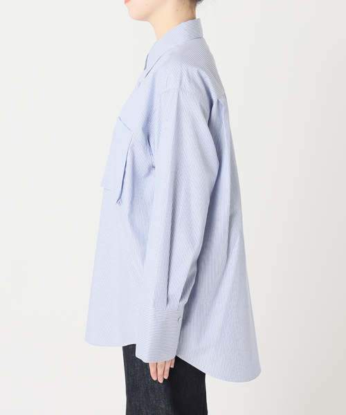 Simplicite（サンプリシテ）の「ポプリンワイドスリーブメッセージシャツ（シャツ/ブラウス・レディース・スカイブルー/ピンク/ホワイト・FREE）」の22枚目の写真