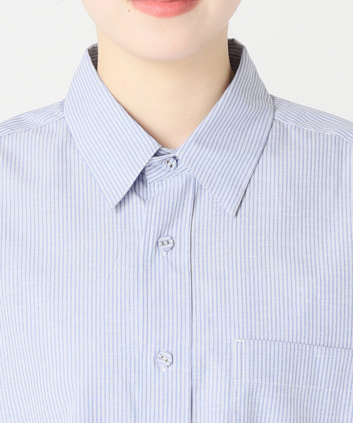 Simplicite（サンプリシテ）の「ポプリンワイドスリーブメッセージシャツ（シャツ/ブラウス・レディース・スカイブルー/ピンク/ホワイト・FREE）」の20枚目の写真