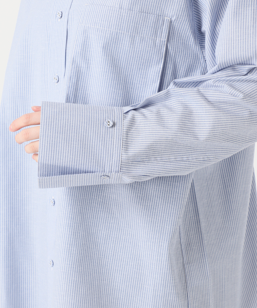 Simplicite（サンプリシテ）の「ポプリンワイドスリーブメッセージシャツ（シャツ/ブラウス・レディース・スカイブルー/ピンク/ホワイト・FREE）」の16枚目の写真